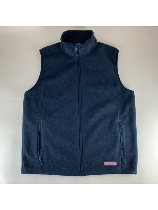 Vineyard Vines Other - Vineyard Vines Navy Blue Major League Baseball Fleece Full Zip Vest Mens Large